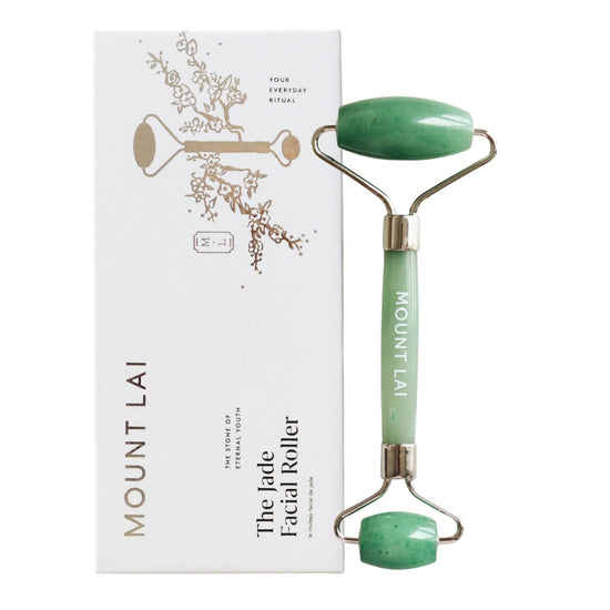 Mount Lai De-Puffing Jade Roller for Face Best Massage Face Sculpting Tool for Women to De-Puff Soothe and Reveal Radiant Skin Authentic Jade Facial Roller Skin Care