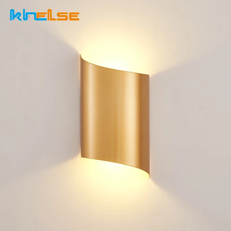 14W LED Wall Lights For Living Room Modern Lighting Black Gold Wall Mount Sconce Bedroom Light Indoor Wall Fixtures Up Down Lamp