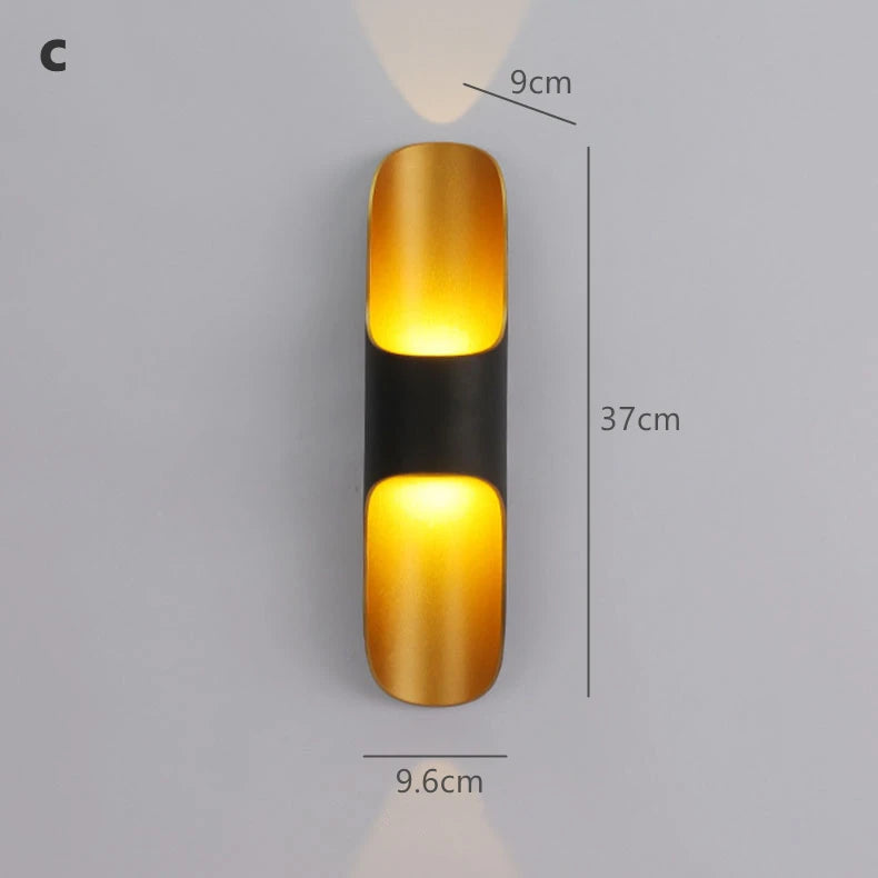 14W LED Wall Lights For Living Room Modern Lighting Black Gold Wall Mount Sconce Bedroom Light Indoor Wall Fixtures Up Down Lamp