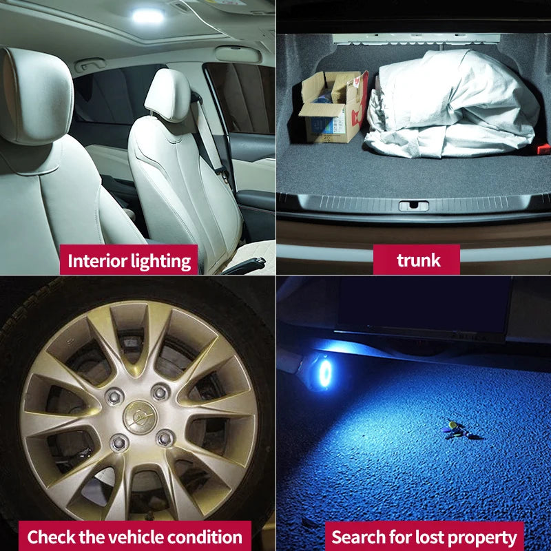 Car reading lights, LED interior ambient lights, car trunk lighting, wireless wiring free, decorative accessories
