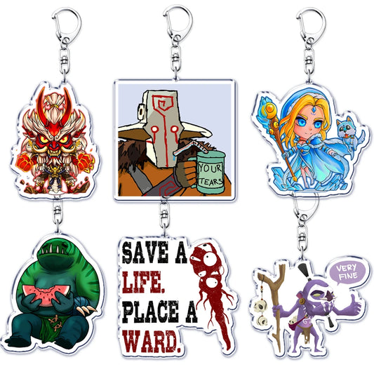 Hot Game Keychains featuring Jugg, Invoker, Tidehunter, Blink Dagger